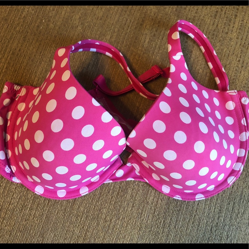 Dreamfit 36C Pink & White Polka Dot EUC